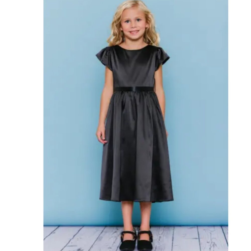 Rosebud Flower Girl Style 5143 Size 6 in Black